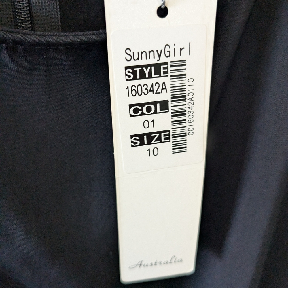 NWT SunnyGirl Black Belted Wide-Leg Jumpsuit – Size AU 10 (US 6) - Picture 3 of 5